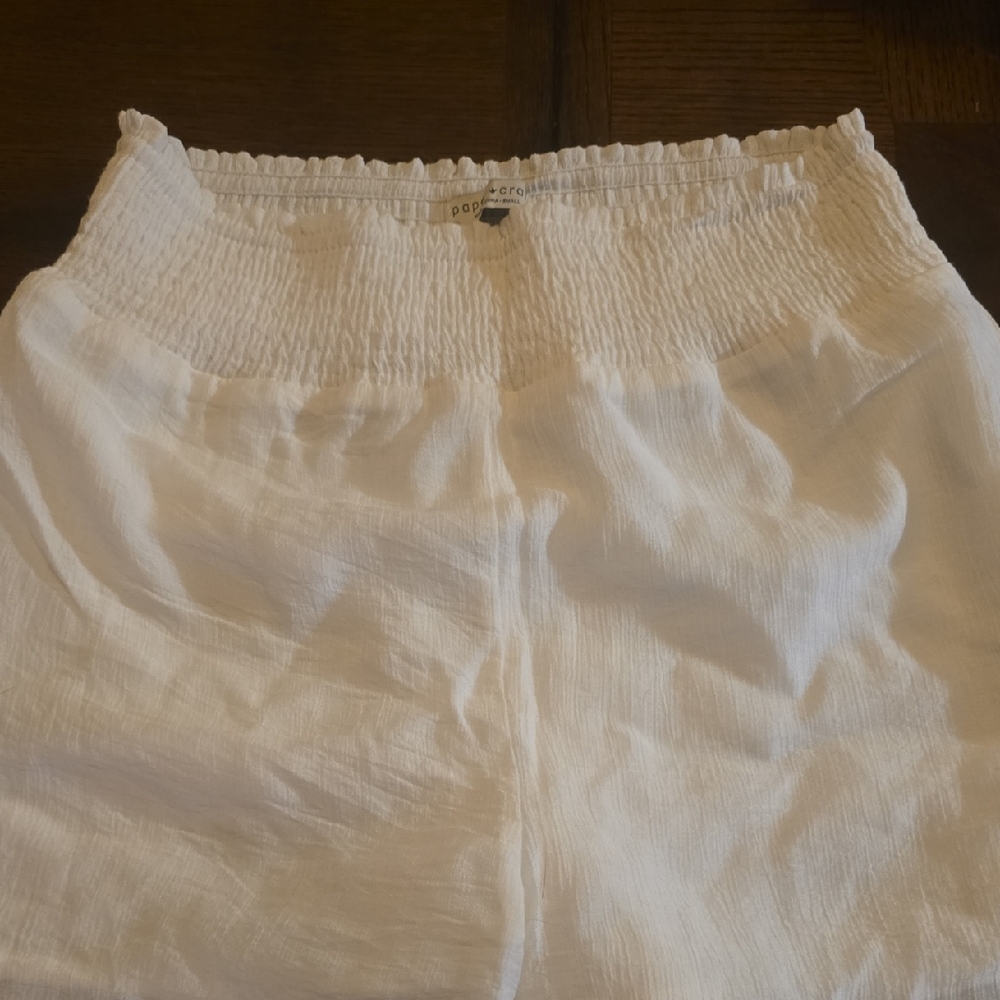 Paper Crane White Wide Leg Pants